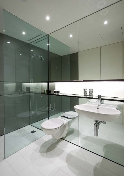 Mirrored bathroom style